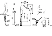 Oras Inspera, Washbasin faucet with washing machine valve, 3 V, 3009F