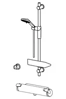 Oras Optima, Dušas jaucējkrāns ar dušas komplektu, 7169