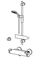 Oras Optima, Dušas jaucējkrāns ar dušas komplektu, 7169U