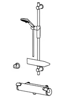 Oras Optima, Duschblandare med duschset, 160cc, 7158