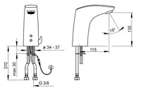 Oras Electra, Izlietnes jaucējkrāns, 9/12 V, Bluetooth, 6222FZ