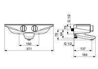 Oras Esteta, Bath and shower faucet, 7540-15