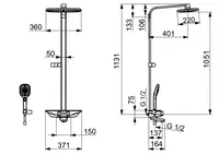 Oras Esteta, Shower system, 6 V, Bluetooth, 7593-15