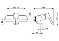 Oras Saga Style, Shower faucet, 3970H