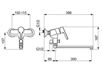 Oras Saga Style, Bath and shower faucet, 3942HY