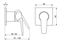 Oras Saga, Frontplate dusjkran, 3983