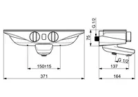 Oras Esteta, Vonios ir dušo maišytuvas, 6 V, Bluetooth, 7542U-11