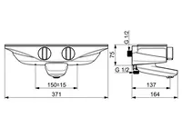 Oras Esteta, Bath and shower faucet, 7540U-11