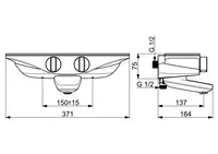 Oras Esteta, Bath and shower faucet, 7540U-15