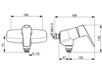 Oras Vega, Shower faucet, 1885G