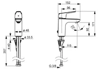 Oras Vega, Washbasin faucet, 1811FG