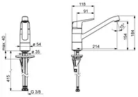 Oras Vega, Kitchen faucet, 1820FGG