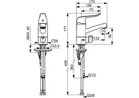 Oras Care, Washbasin faucet with washing machine valve, 5713F