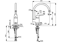 Oras Care, Kitchen faucet with dishwasher valve, 5739F