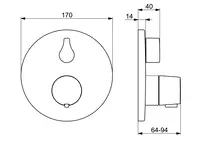 Oras Bluebox, Cover part for shower faucet, 2087