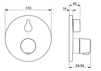 Oras Bluebox, Cover part for bath and shower faucet, 2088