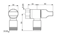 Oras, Cold water faucet, G3/4, 101201