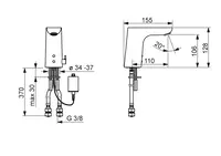 Oras Electra, Washbasin faucet, 6 V, 6151F