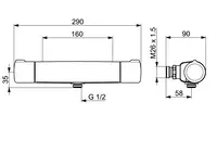 Oras Nova, Shower faucet, 160cc, 7464L