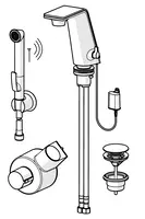 ALESSI Sense by Oras, Bateria umywalkowa, 6 V, 8712F