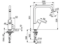 Oras Saga, Kitchen faucet with dishwasher valve, 3934