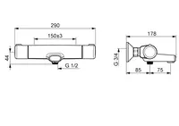 Oras Nova, Shower faucet with spout, 7462G-33