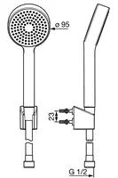 Oras Apollo, Hand shower set, 533-33