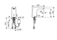 Oras Electra, Washbasin faucet, 6 V, Bluetooth, 6151FZ-104