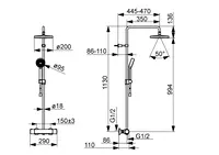 Oras Nova, Dusjkran med rain shower, 7402U-33