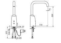 Oras Electra, Washbasin faucet, 9/12 V, Bluetooth, 6335FTZ