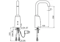 Oras Electra, Washbasin faucet, 230/12 V, 6334FT