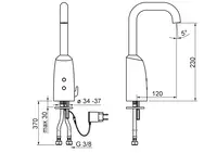 Oras Electra, Izlietnes jaucējkrāns, 9/12 V, Bluetooth, 6334FTZ