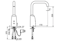 Oras Electra, Washbasin faucet, 230/12 V, 6335FT