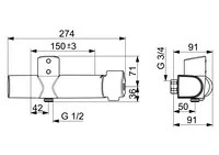 Oras Clinica, Dušas jaucējkrāns, 6 V, Bluetooth, 5675Z