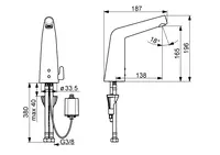 Oras Inspera, Bateria umywalkowa, 6 V, Bluetooth, 3016F