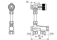 Oras Stabila, Patteriventtiilin runko, DN10, 443100