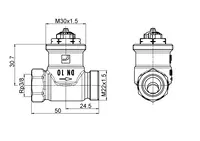 Oras Stabila, Radiator valve body, DN10, L=50, 443010