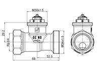 Oras Stabila, Radiator valve body, DN20, L=68, 443020D