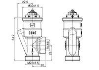 Oras Stabila, Radiator valve body, DN10, L=23, H=20, 443111D