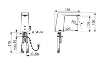 Oras Electra, Bateria umywalkowa, 9/12 V, Bluetooth, 6125FZ