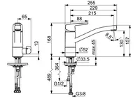 Oras Saga, Kitchen faucet with dishwasher valve, 3935F