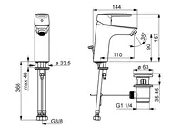 Oras Saga, Washbasin faucet, 3914F-104