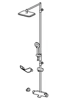 Oras Optima, Dusjkran med rain shower, 7193-33