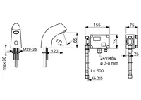 Oras Electra, Servantkran, 24/48 V, Bluetooth, 6110Z