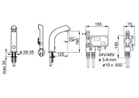 Oras Electra, Servantkran, 24/48 V, Bluetooth, 6205Z