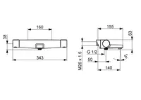 Oras Optima Style, Bath and shower faucet, 160cc, 7154N-33