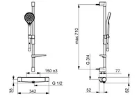 Oras Optima Style, Duschblandare med duschset, 7169N