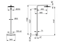 Oras Optima Style, Shower system, 7191N