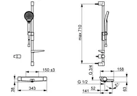 Oras Optima Style, Bad och dusch med duschset, 7149-109