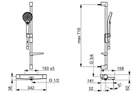 Oras Optima Style, Bad och dusch med duschset, 7149N